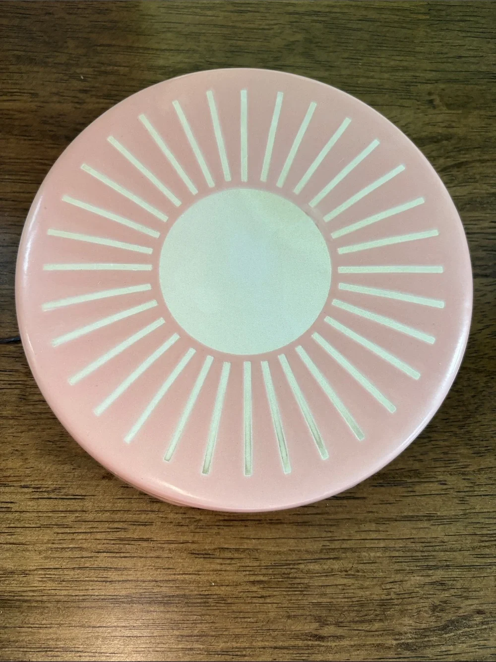 Pink & White Boho Ceramic Decorative Trays — Set of 2